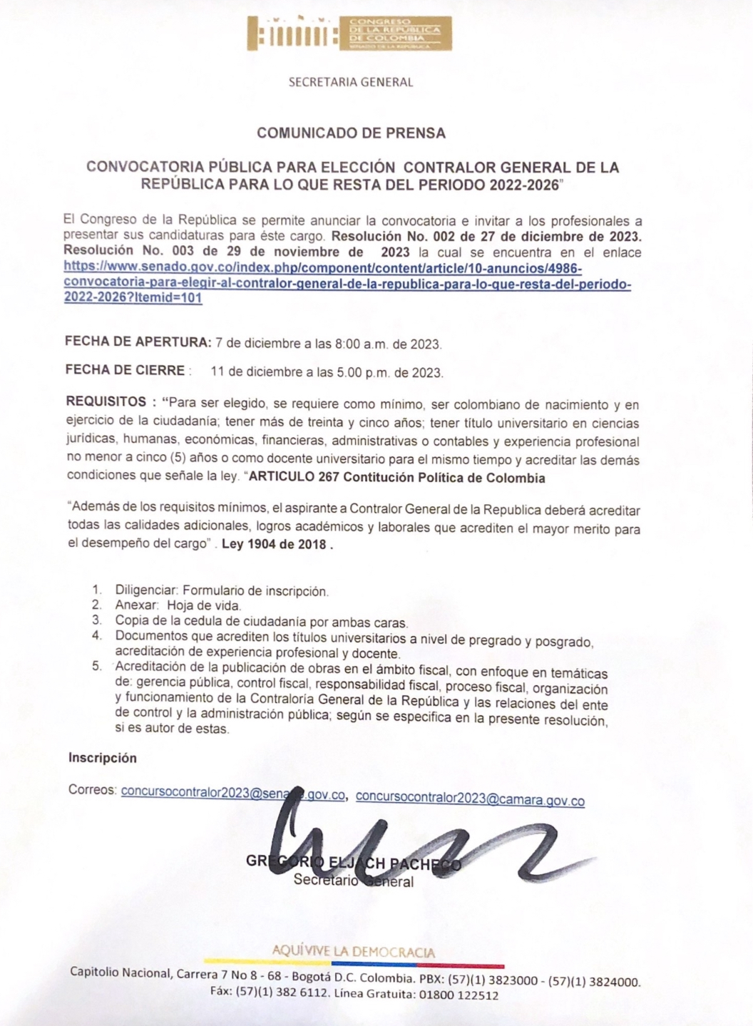 Convocatoria