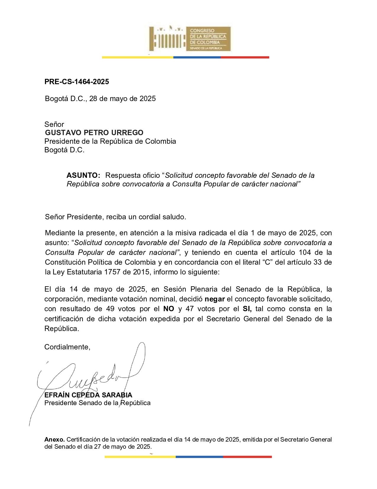 Respuesta Presidencia República Consulta Popular 2 page 0001