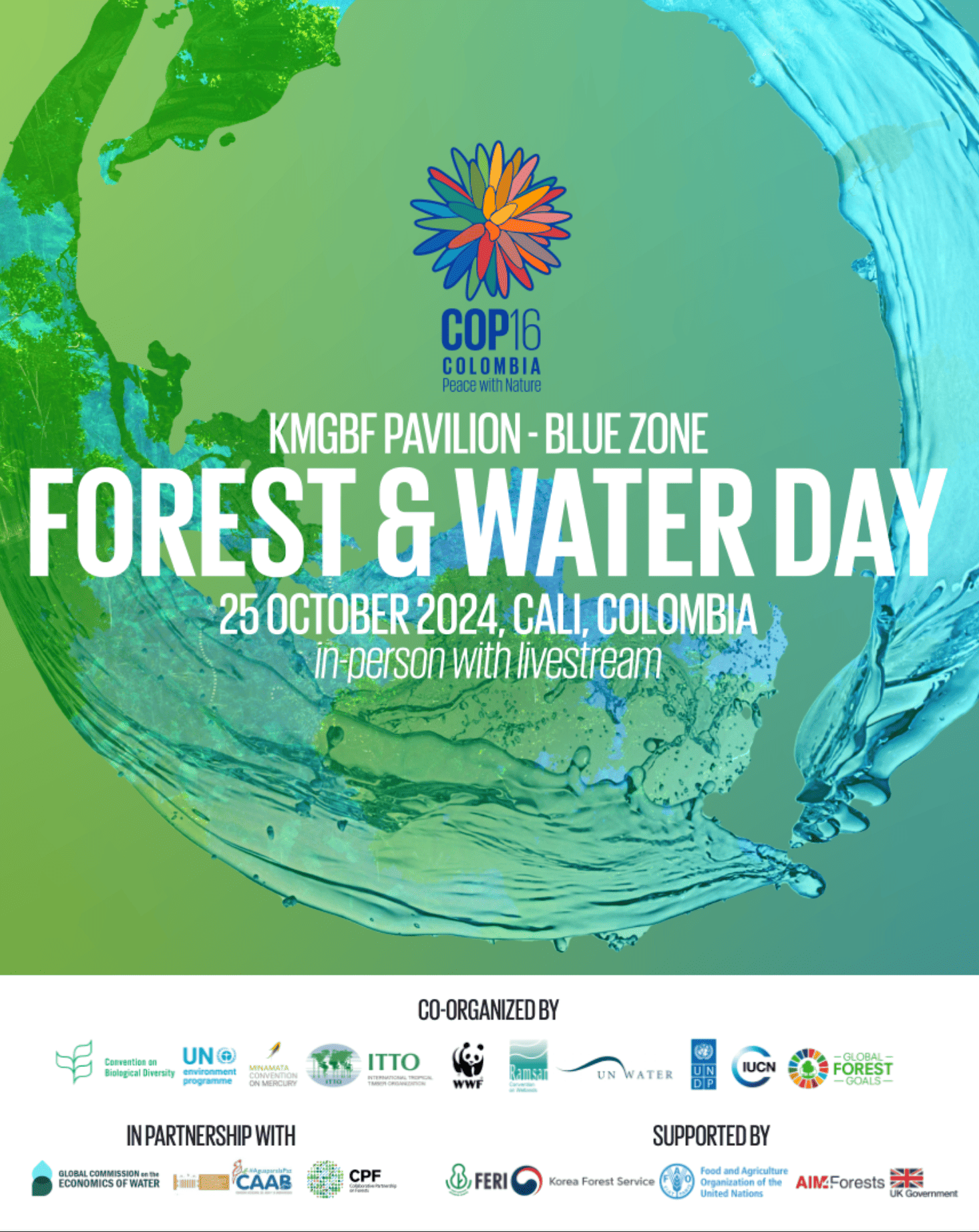 KMGP PAVILION WATER AND FOREST DAY COP 16 COLOMBIA UNITED NATIONS 2024