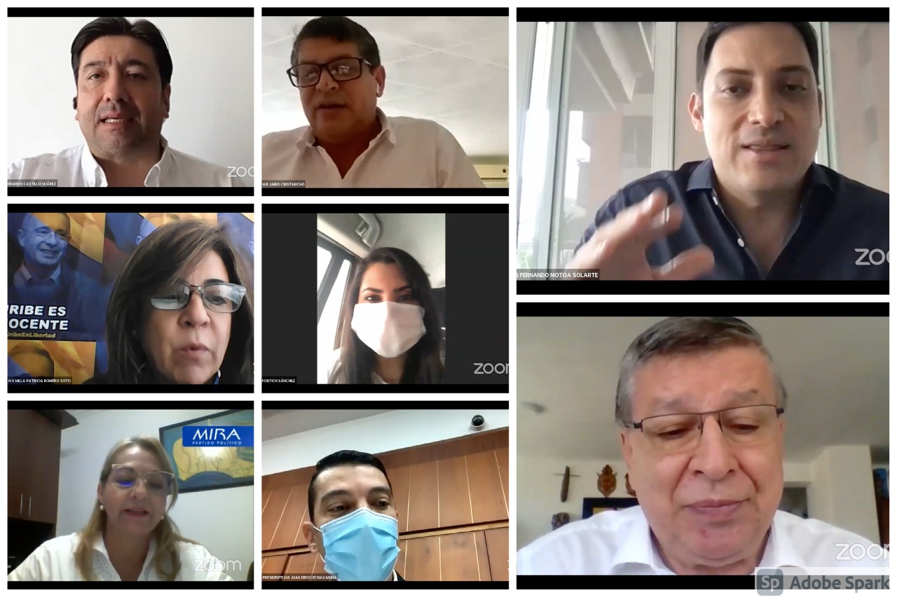 Collage debate trabajo en casa