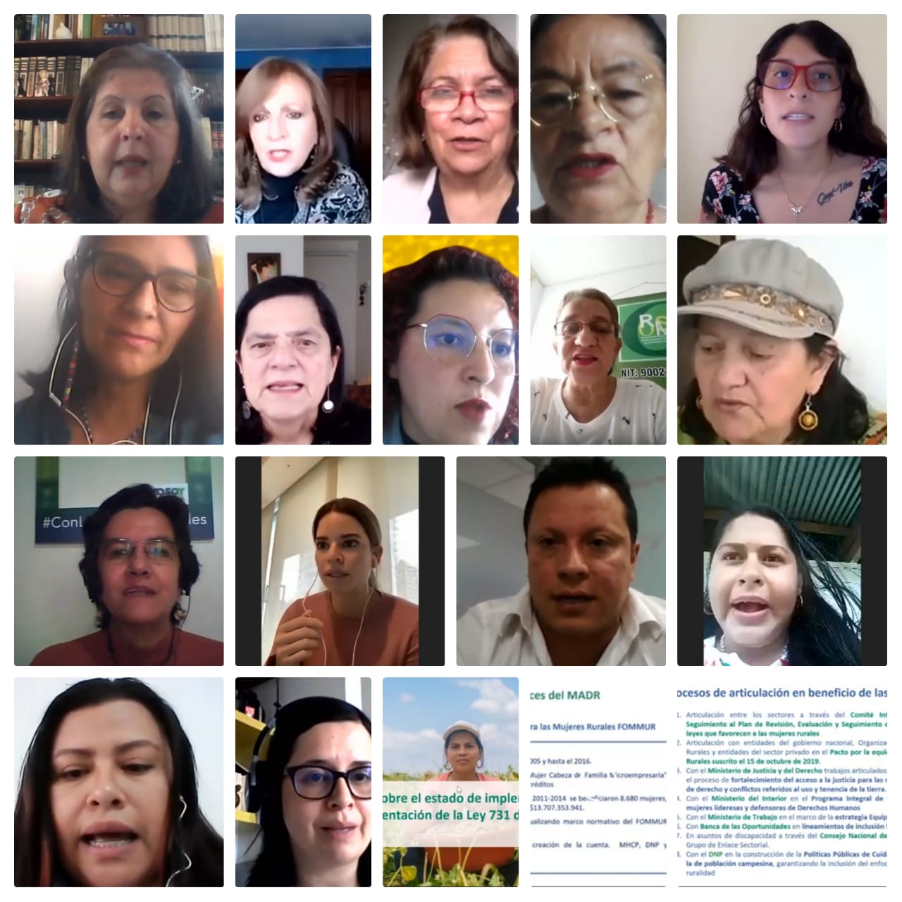 Collage audiencia mujer rural